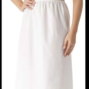 Velrose Vintage Cotton Skirt Slip Lace Hem Whire Size Large (38)